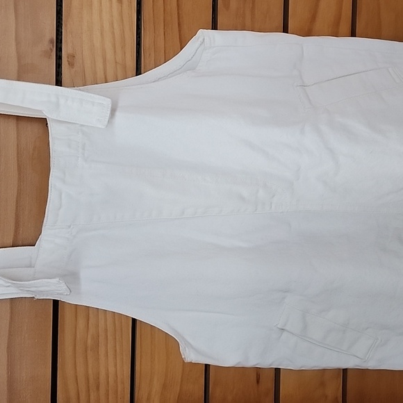 Cream ankle length adjustable overalls - Picture 2 of 6